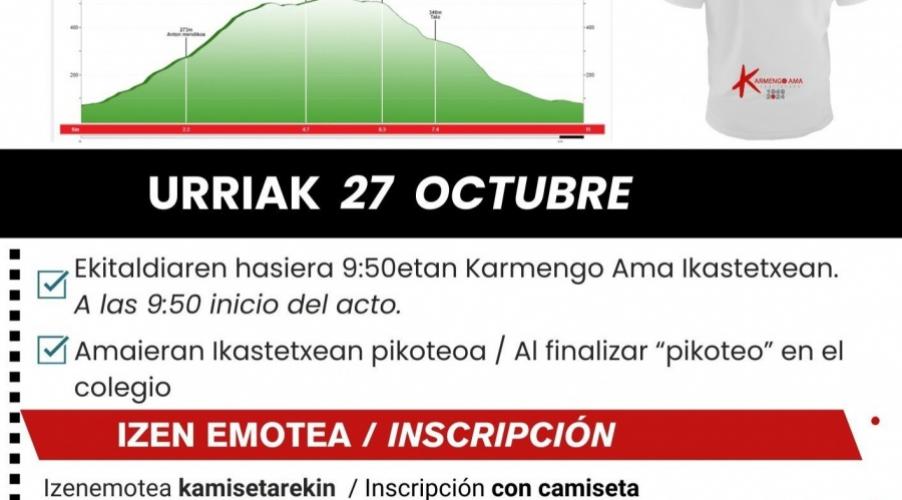 Karmengo Amak bere 75. urteurrena ospatuko du Mendi Martxa batekin